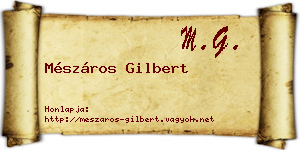 Mészáros Gilbert névjegykártya