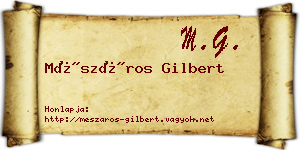 Mészáros Gilbert névjegykártya