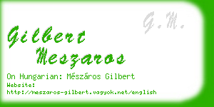 gilbert meszaros business card